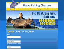 Tablet Screenshot of bravofishing.com.au